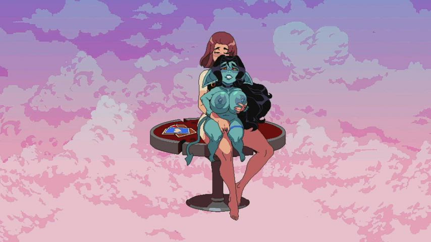 Animation Anime Cartoon Fingering Hentai Lesbian Loop Monster Girl Rule34 gif