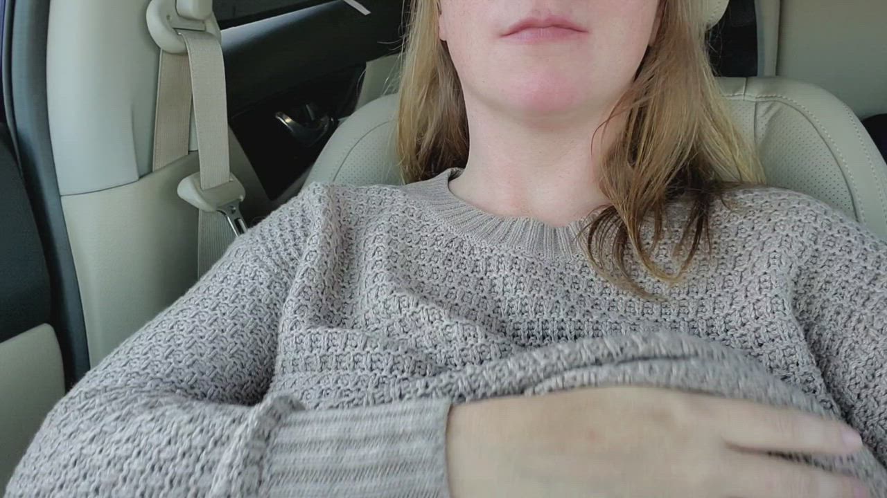 Big Tits Nipples Outdoor gif