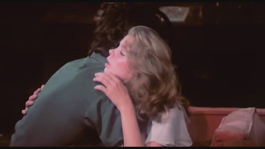 blonde foreplay kissing retro vintage gif