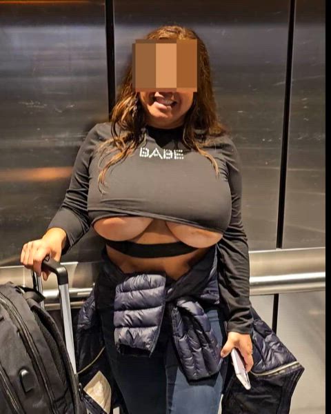 Flashing my areolas while traveling