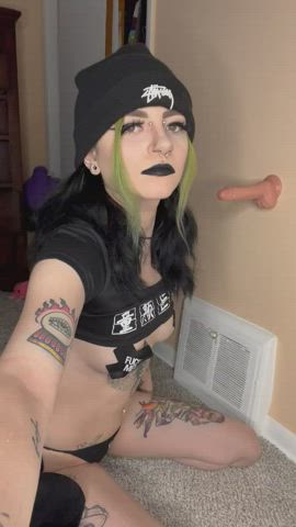 blowjob dildo emo dildos goth-girls gif