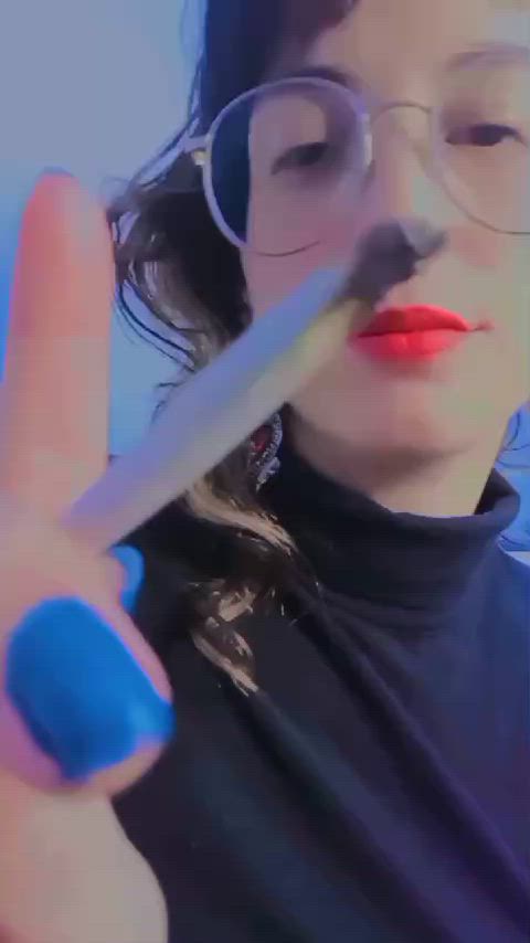 Erotic Eye Contact Fetish Homemade Model Pretty Selfie Smoking GIF by neptuniangoddess