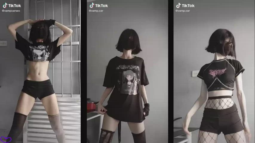 Anal Goth PMV Pale Split Screen Porn TikTok Titty Drop Porn GIF by vr0y34