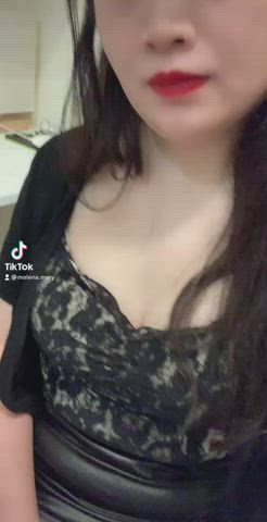 amateur dildo hotwife milf pantyhose stockings tiktok tits tik-tok gif