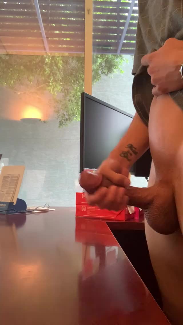 Cumshot in my office