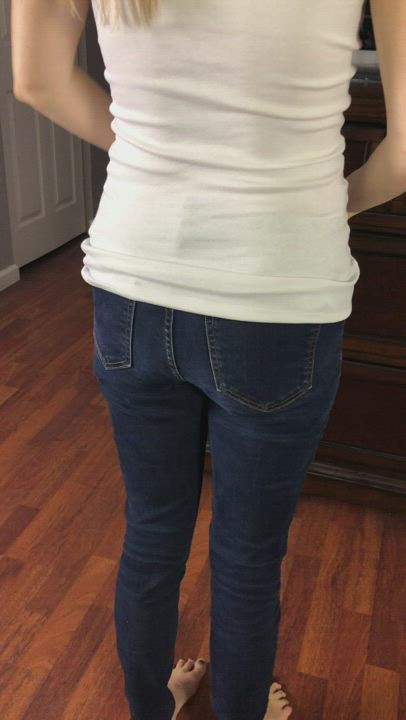 Ass Jeans MILF Strip Thong gif