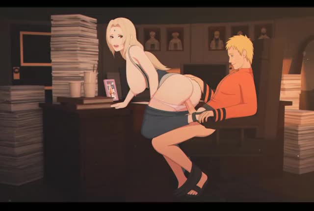 Naruto and Tsunade Hokage Duties