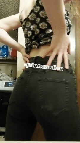 19 years old amateur ass ass shaking booty fansly jeans onlyfans tank top teasing