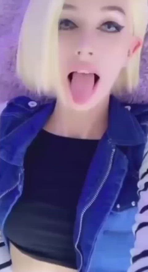 amateur android 18 cosplay costume dbz porn onlyfans purple bitch teen vertical amateur-girls