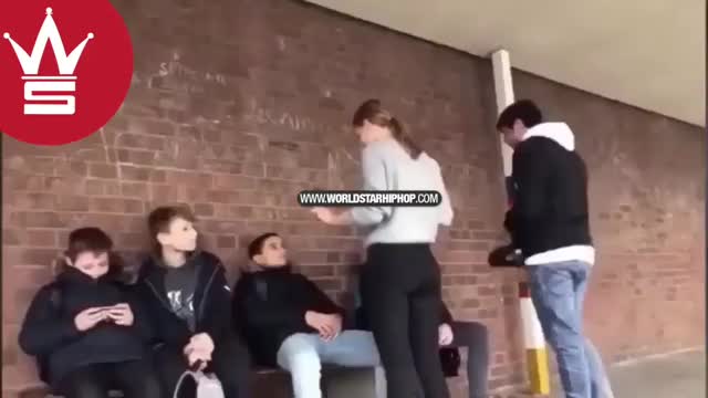 Female bully punches a guy and then gets justice