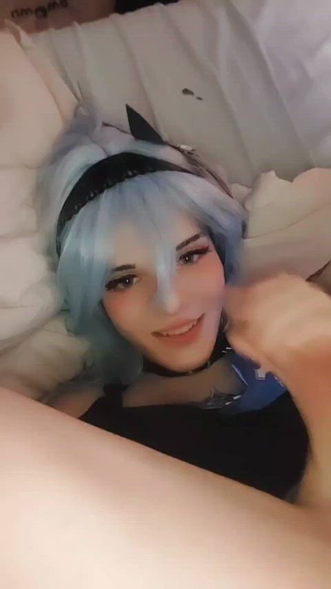 cosplay femboy masturbating sissy trans gif