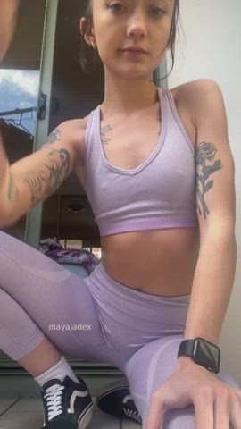 petite selfie small tits gif