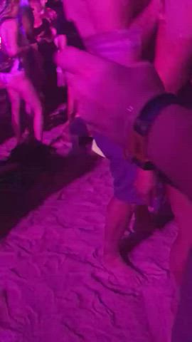 blowjob outdoor party short hair gif