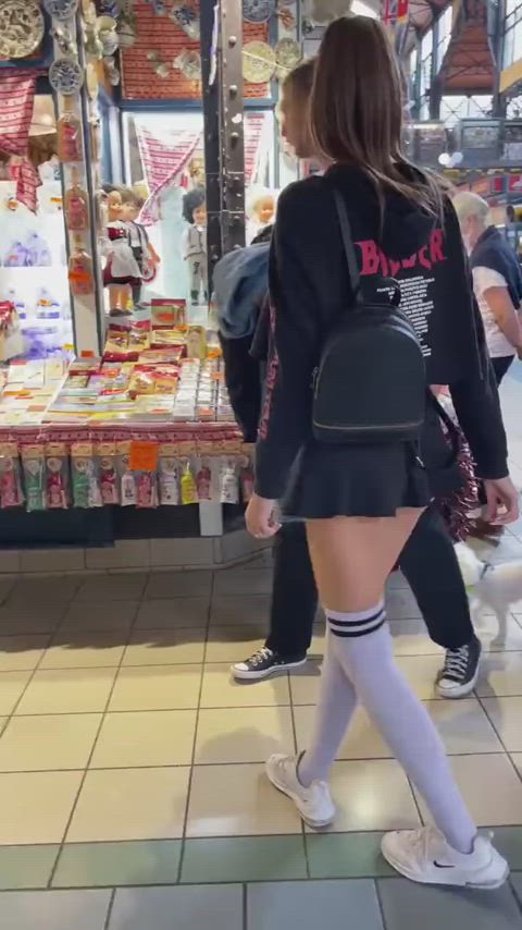 amateur ass clothed flashing public pussy ripped clothing gif