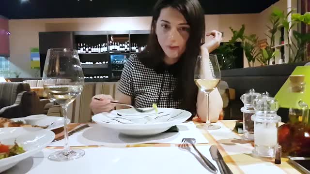 First Date anal in a Restaurant