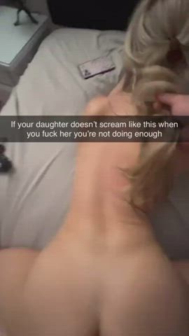 daddy daughter doggystyle hair pulling taboo gif