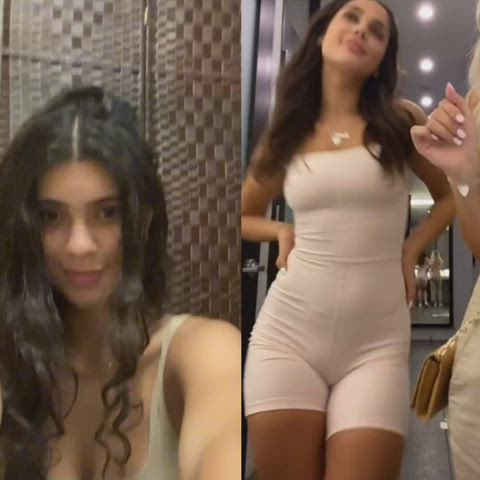 Bodysuit Brunette Jerk Off Teen Tight Pussy TikTok gif