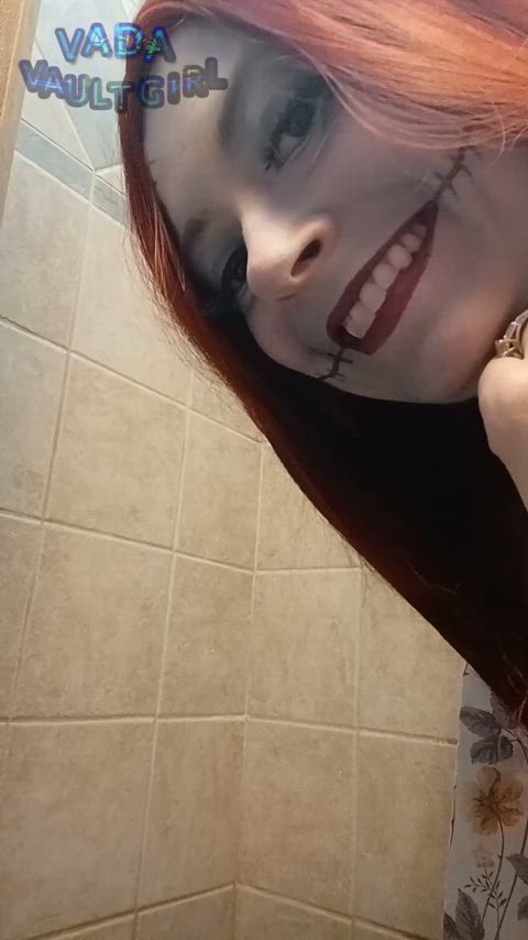 Showering off my Sally cosplay