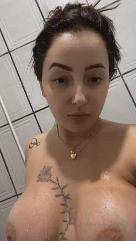 Body Fake Tits Shower gif