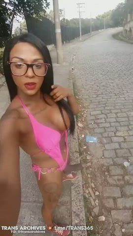 bbc big ass big dick big tits brazilian lingerie public tease trans gif