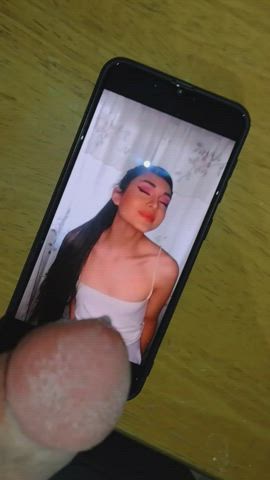 ariana grande cum goddess sissy tribute gif