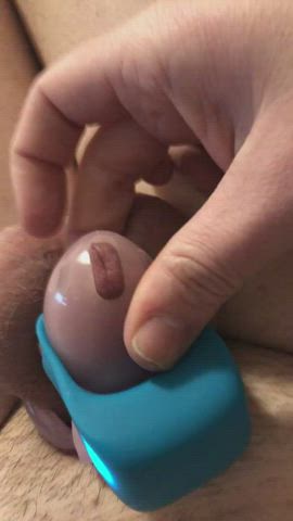 My sissy slut Kaylee came from putting a vibrating clitty ring over her cage. I think