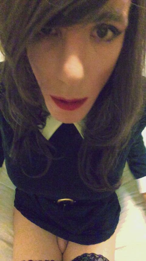 goth masturbating sissy gif