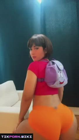 ass big ass cosplay cute shaking short hair gif