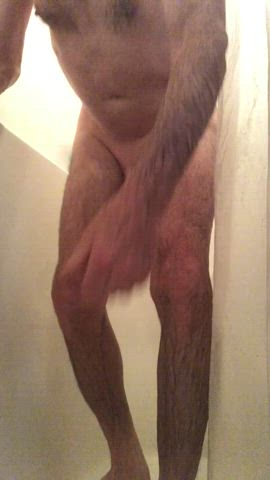 amateur cock jerk off masturbating nsfw sex shower solo gif