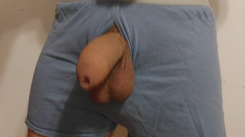 Flopping my uncut cock around