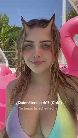 Bikini Cleavage Latina Tits gif