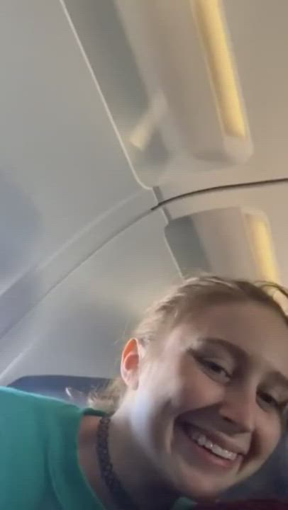 Sucking a thick one on a plane