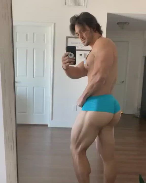 Ass Bodybuilder Gay Mirror OnlyFans Selfie gif