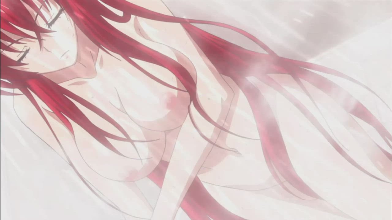 Anime Big Tits Ecchi Naked Redhead Shower Tits gif