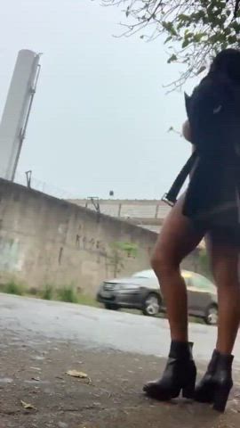 big dick cock exhibitionism exhibitionist latina masturbating public trans woman