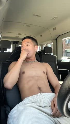 asian asian cock car cruise jerk off korean onlyfans public gif