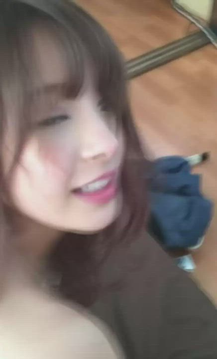 Asian POV Smile gif