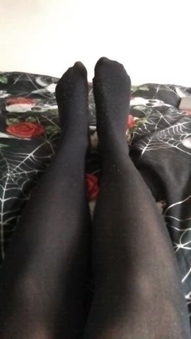 cock cute feet nsfw sissy tease teen thigh highs toes trans gif