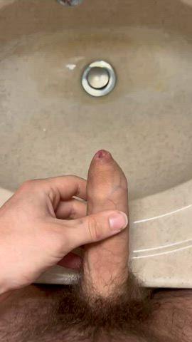 foreskin pee peeing piss pissing male-pissing gif
