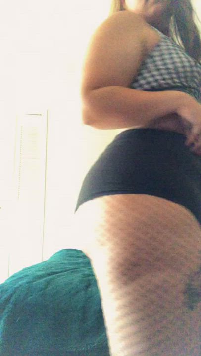 Asian BBW Fishnet gif