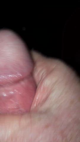 big dick foreskin handjob jerk off soapy thick cock uncut edging gif