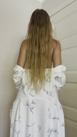 ass blonde long hair gif