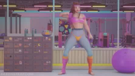 Animation Bouncing Tits Gym Jiggling Lapdance Swedish Underboob Workout gif