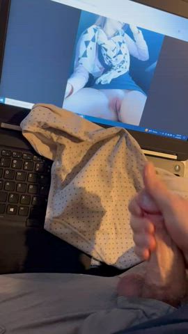 cumshot panties tribute upskirt gif