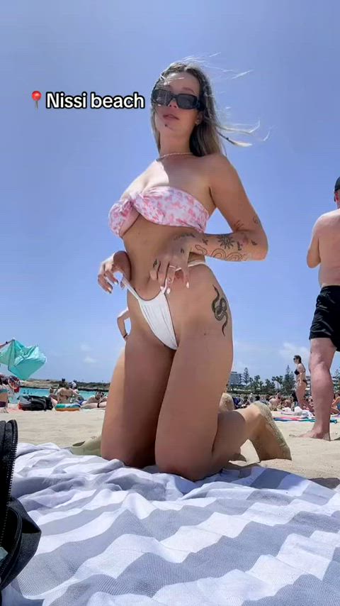 ass beach big tits bikini israeli micro bikini onlyfans public tiktok r/tiktits gif