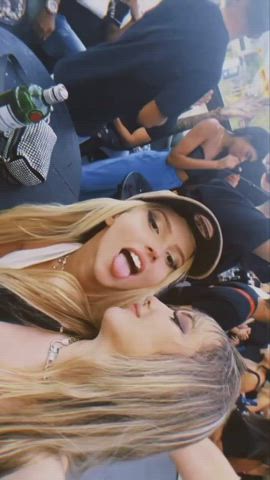 blonde brazilian kissing gif