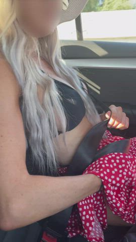 babe blonde onlyfans panties public strip tiktok r/caughtpublic gif