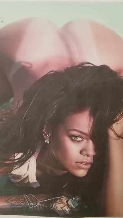Cumshot Rihanna Tribute gif