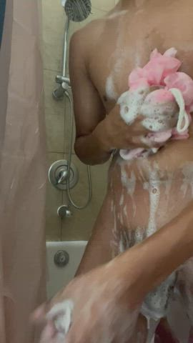 masturbating shower solo gif