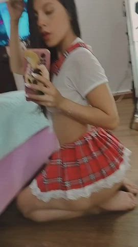 cute latina schoolgirl teen gif